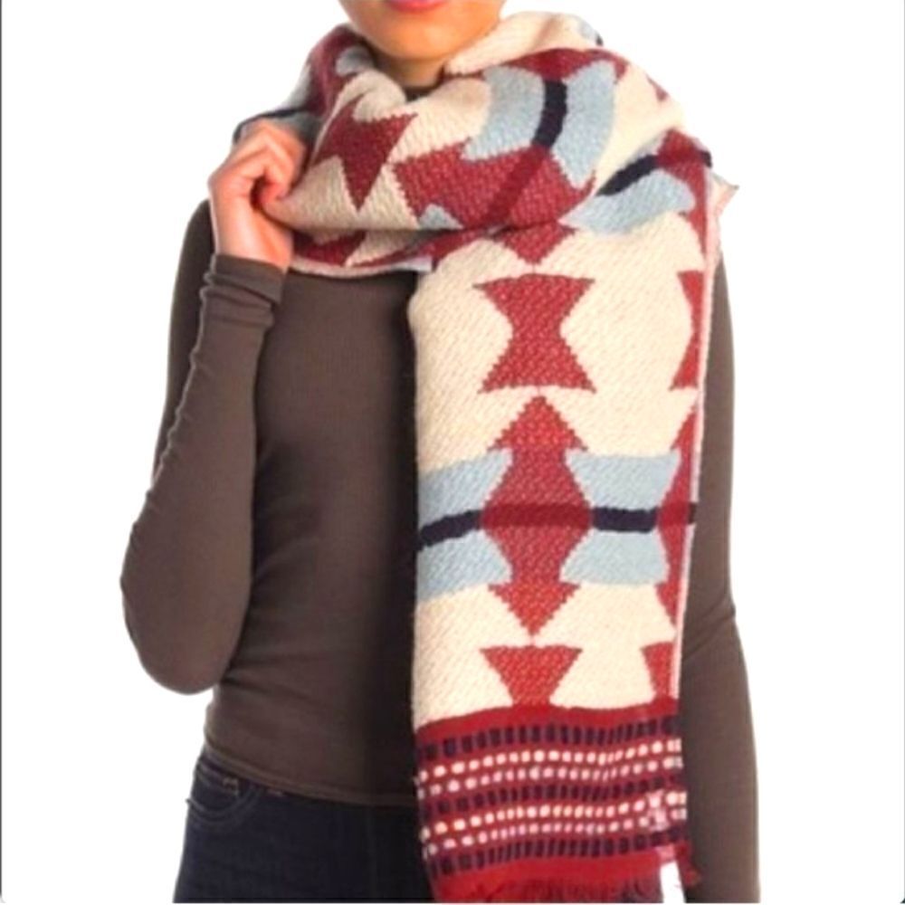Madewell Textured Blanket Carpet Scarf Geometric Southwestern